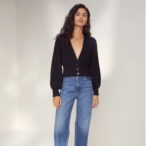 Wilfred new plunge front cardigan (black; xs)